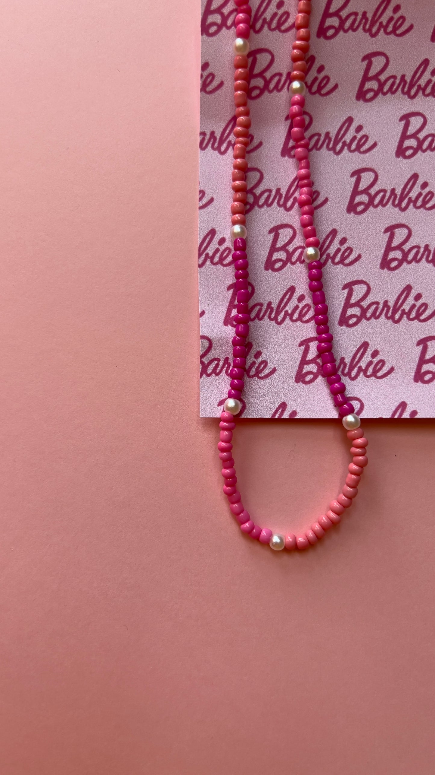 Barbie beads and pearls necklace