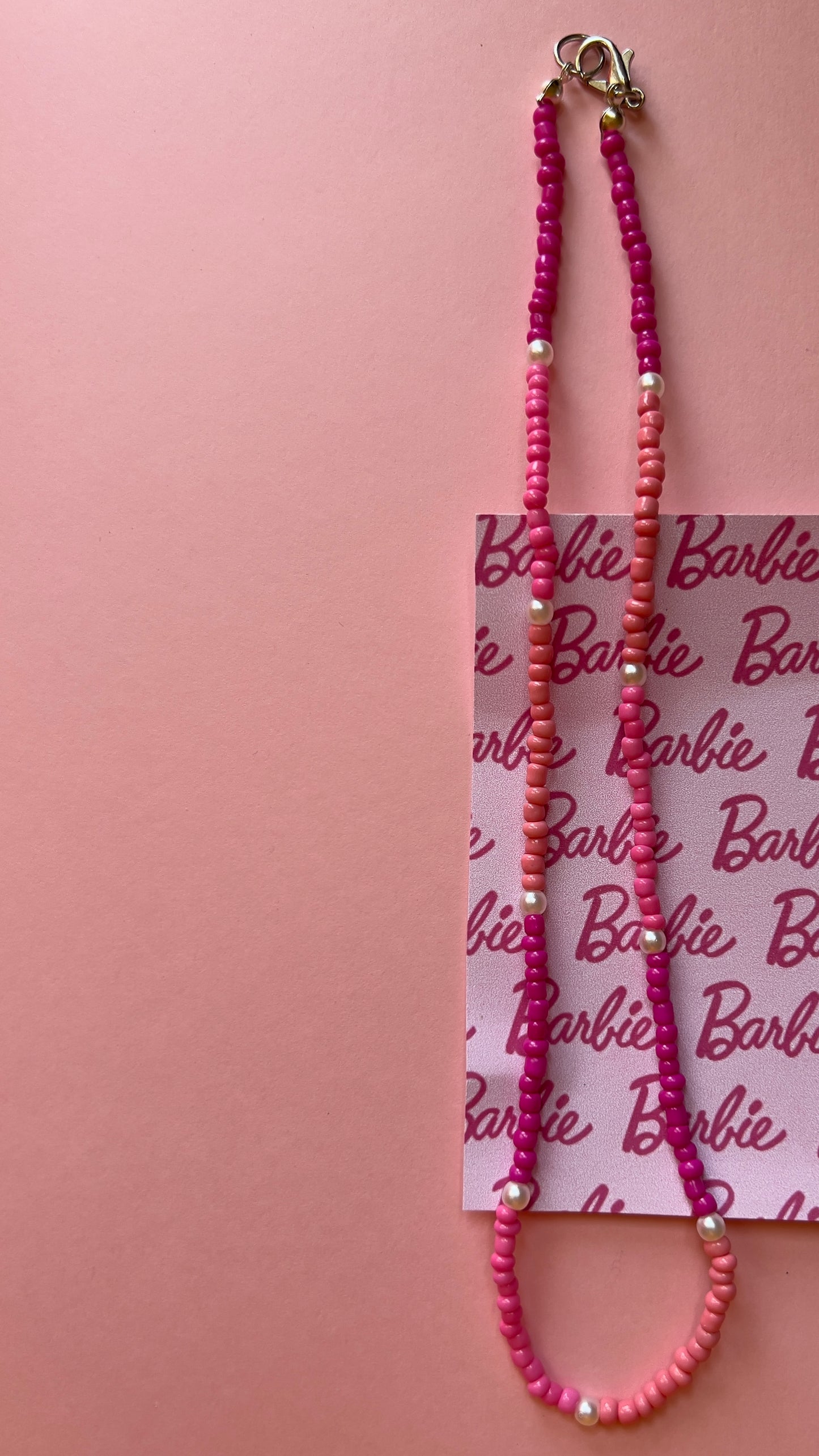 Barbie beads and pearls necklace