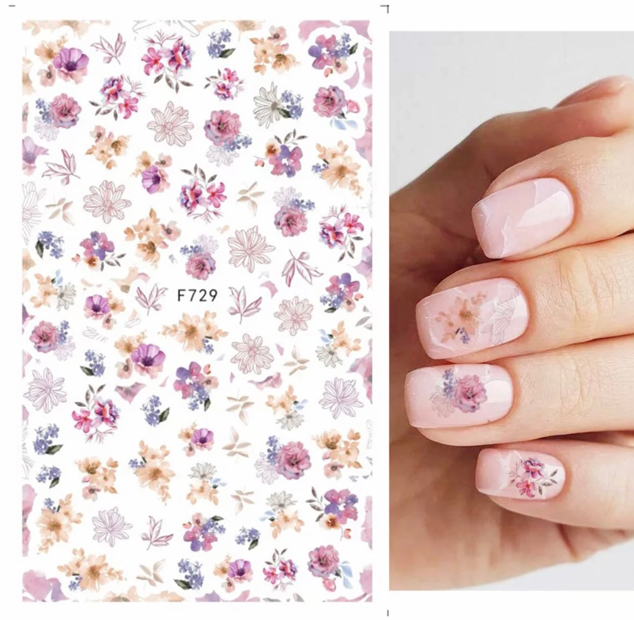 floral Nail Art Stickers