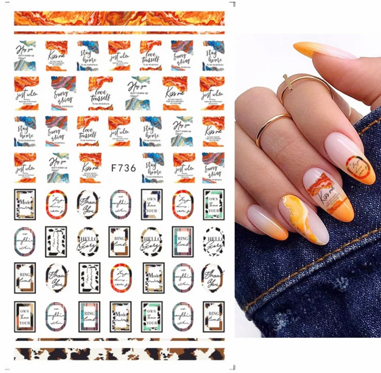 floral Nail Art Stickers