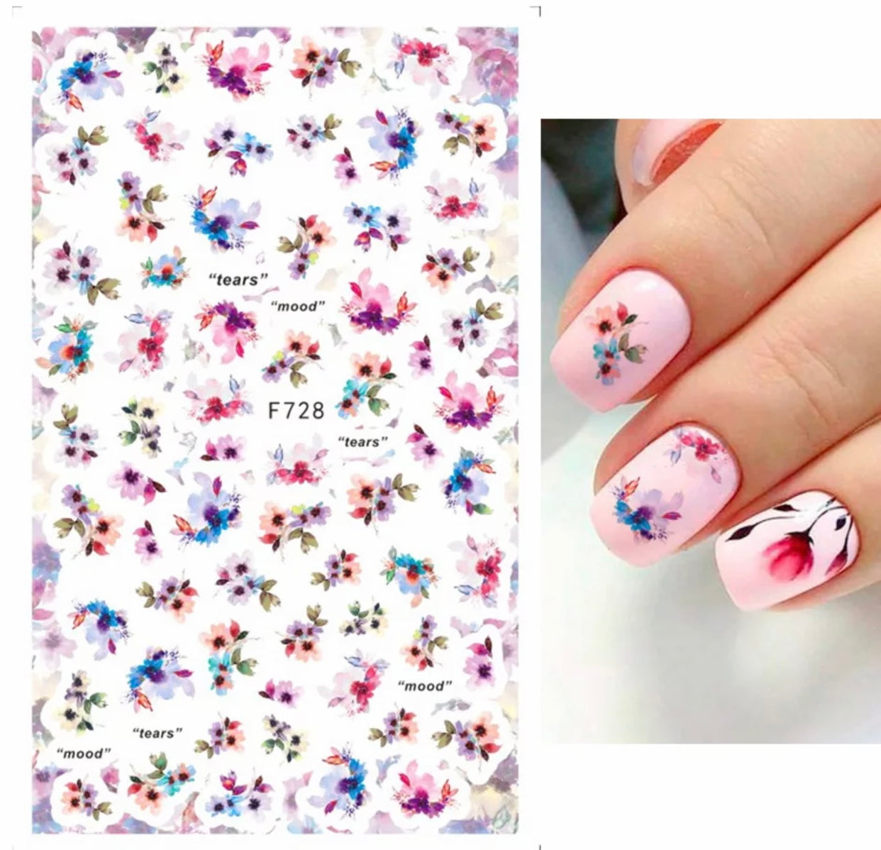 floral Nail Art Stickers