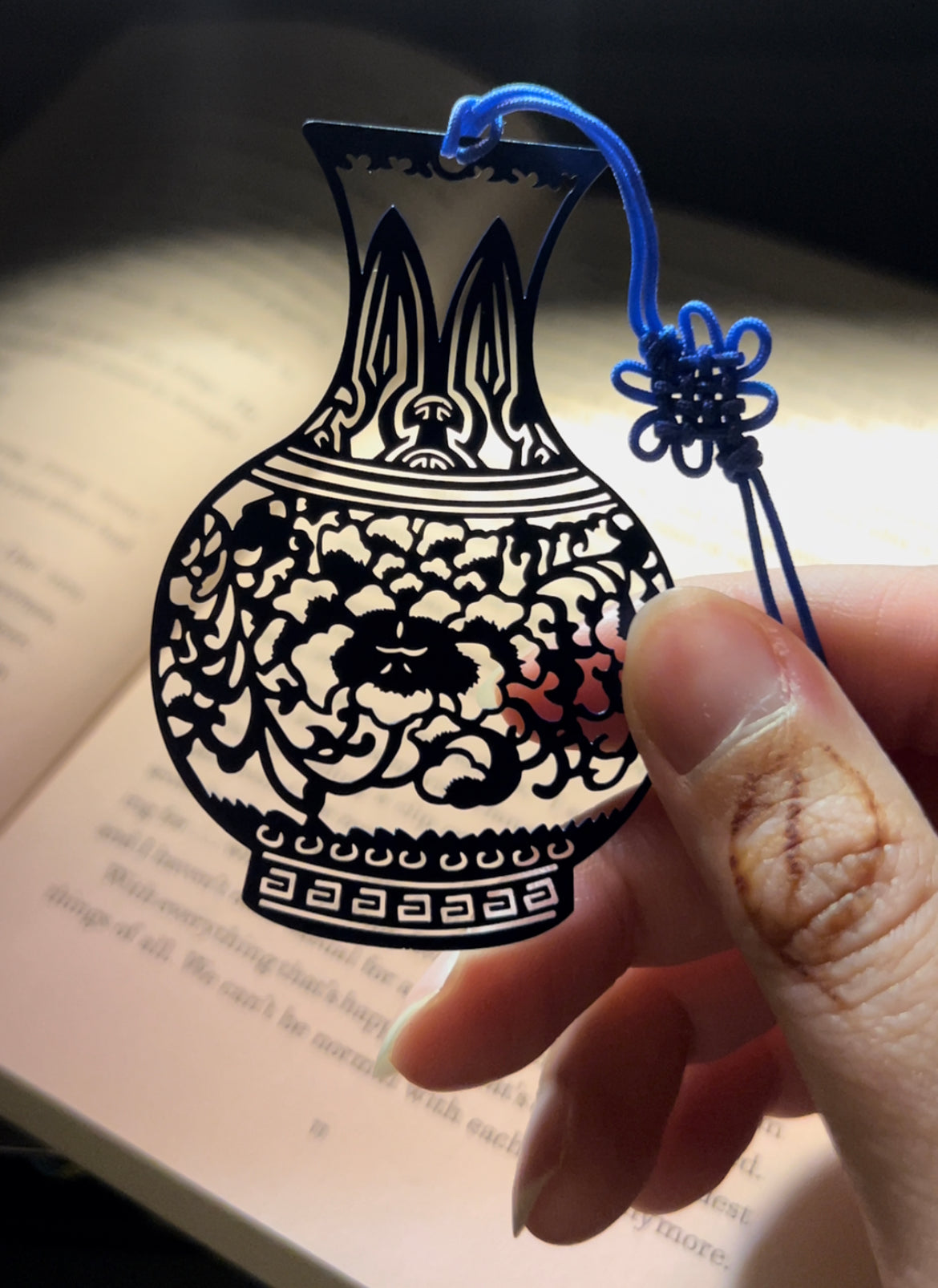 Blue Chinese Vase Bookmark