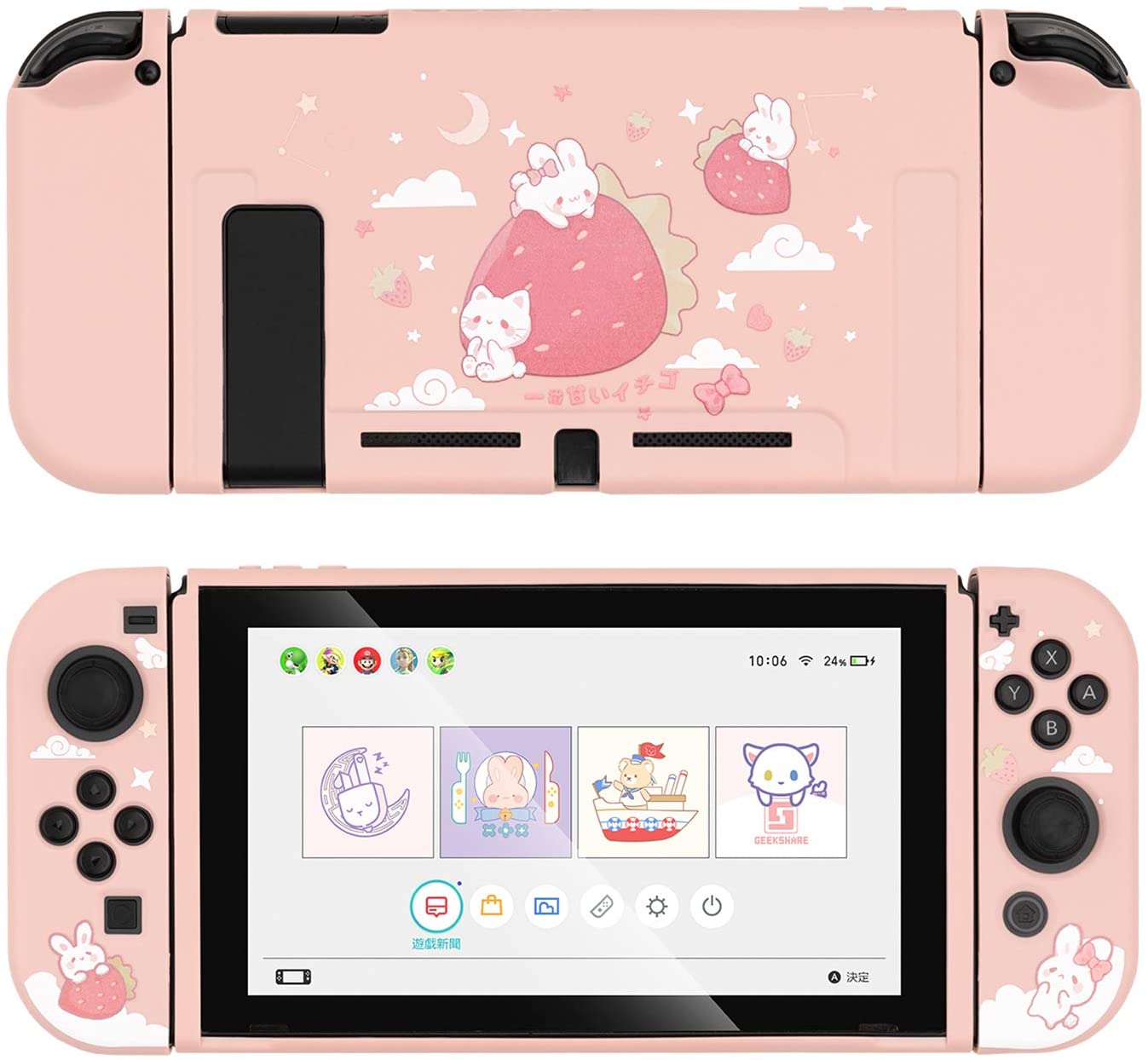 Strawberry bunny Cover Case